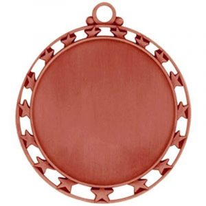 Red Round Medal with Stars