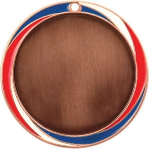 Red Blue and White Round Medal