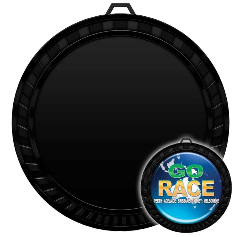 Black Go Race Round Medal
