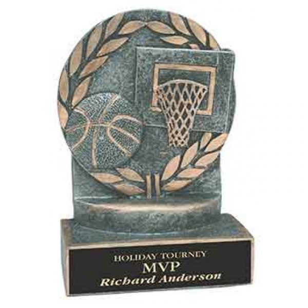 Basketball Wreath Resin Trophy