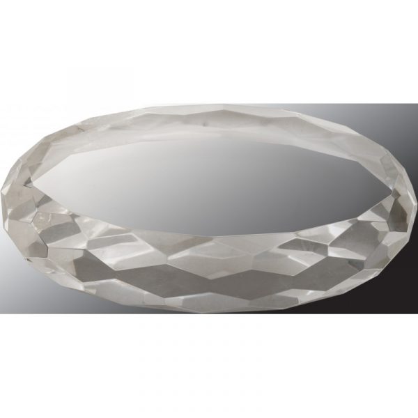 Clear Crystal Oval Paperweight Acrylics and Glass