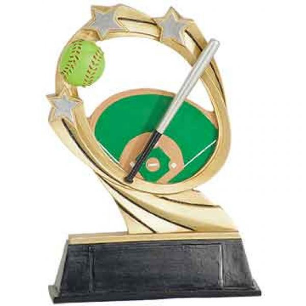 Softball Cosmic Resin Trophy