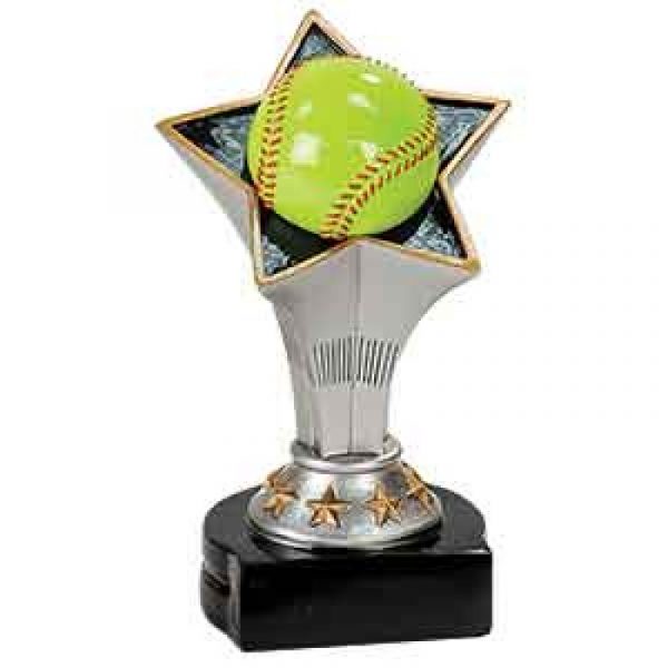 Softball Rising Star Resin Trophy