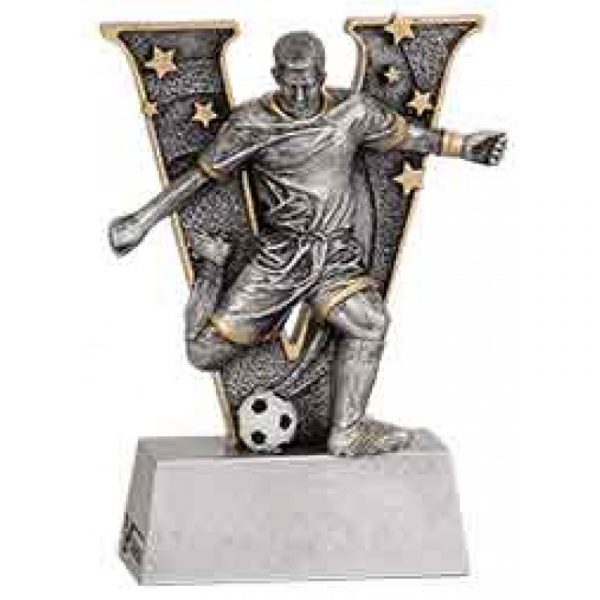 Male Soccer V Series Resin Trophy
