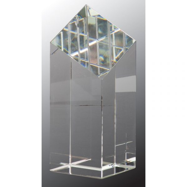 Crystal Clear Diamond Top Pillar Acrylics and Glass