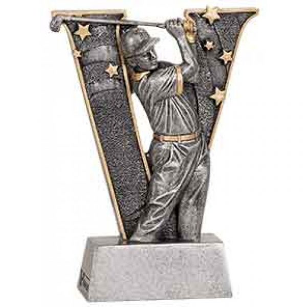 Male Golf v Series Resin Trophy