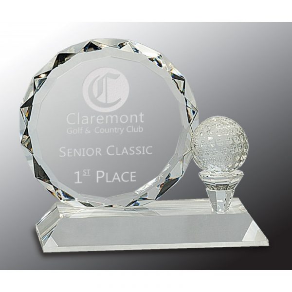Crystal Circle with Golf Acrylics and Glass