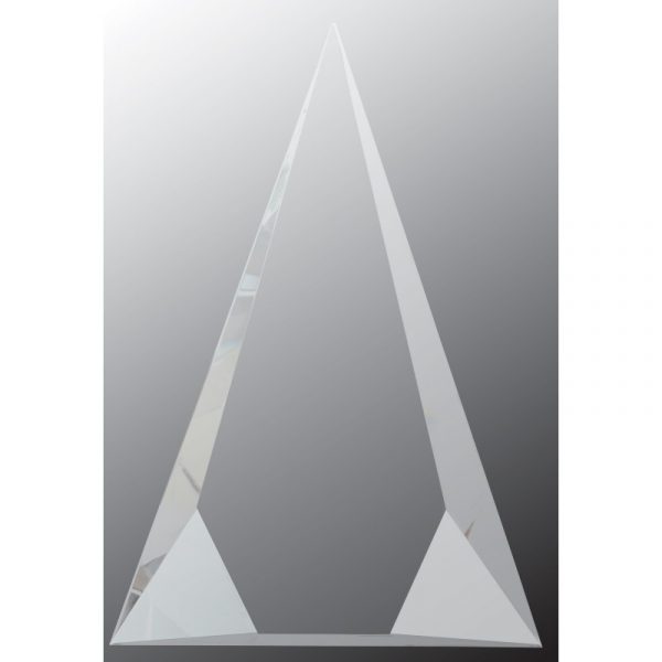 Crystal Clear Facet Triangle Acrylics and Glass