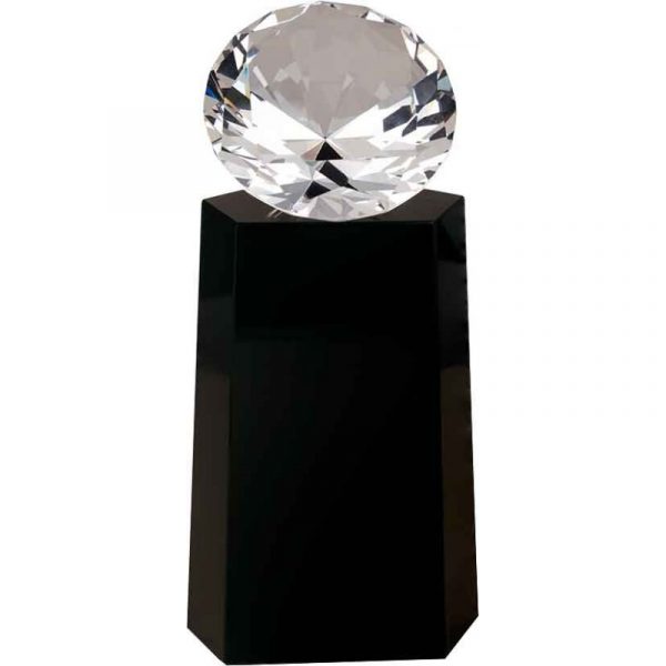 Crystal Clear Diamond with Black Base Acrylics and Glass