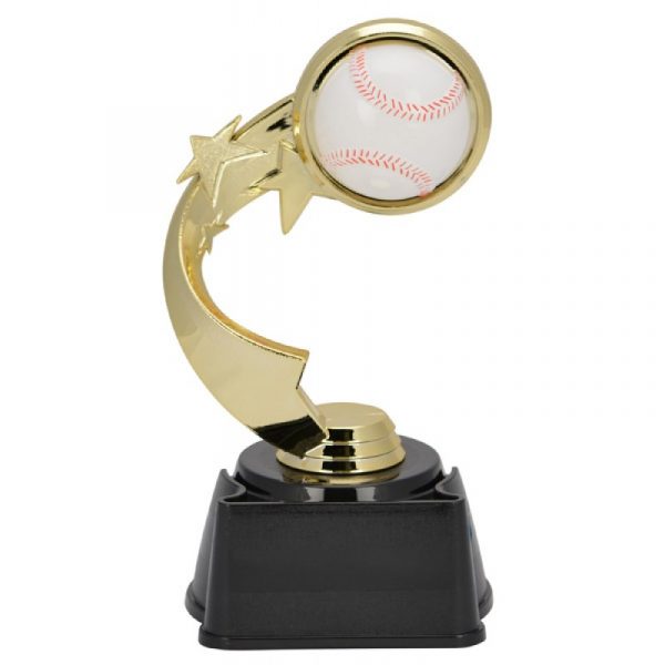 Baseball Ribbon Star Trophy