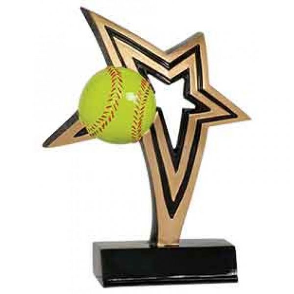 Softball Infinity Star Resin Trophy