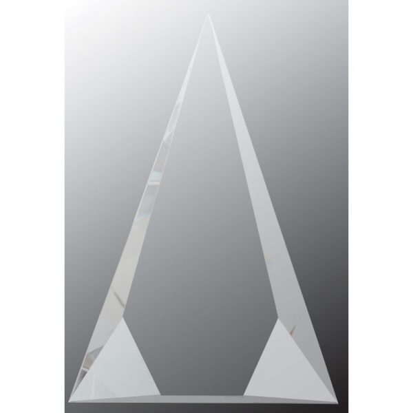 Crystal Clear Facet Triangle Acrylic and Glass