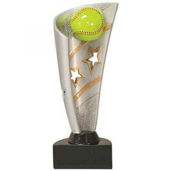 Softball Banner Resin Trophy