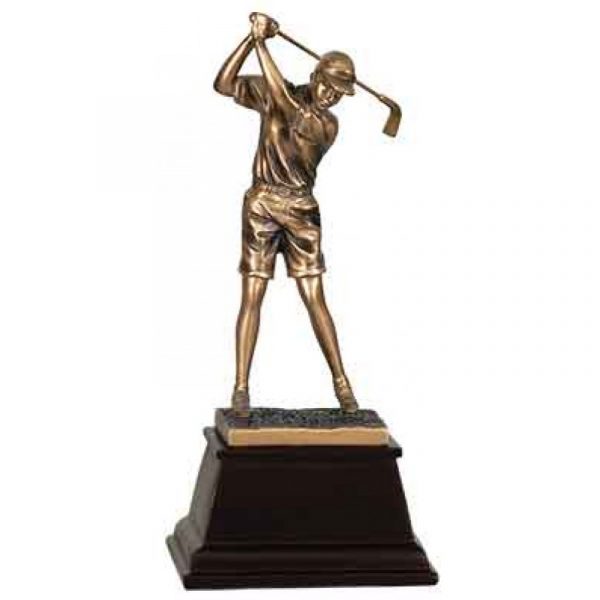 Bronze Female Golf Resin Trophy