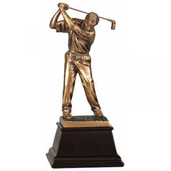 Bronze Male Golf Resin Trophy