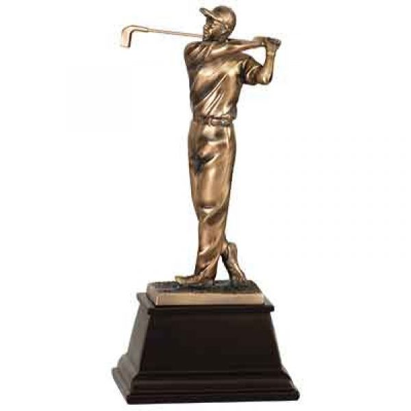 Bronze Male Golf Resin Trophy