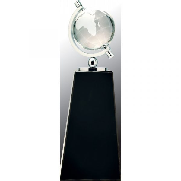 Crystal Spin Globe with Black Base Acrylic