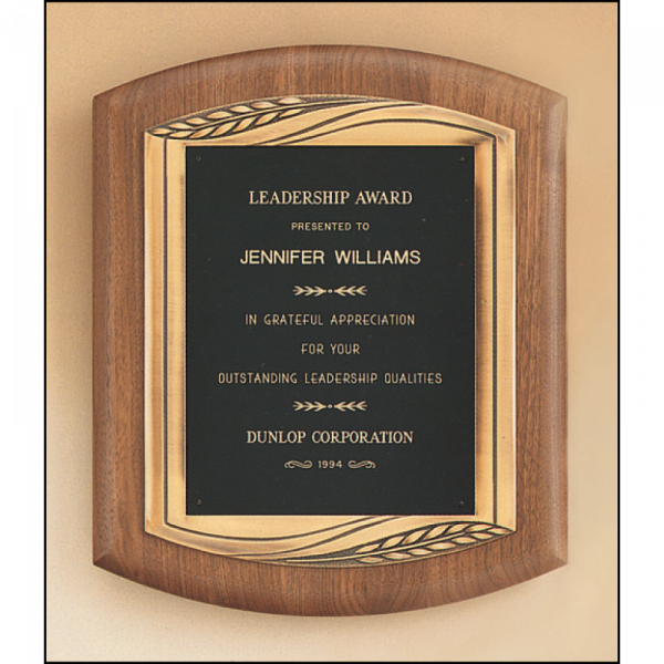 American Walnut Plaque Antique Bronze Frame Casting