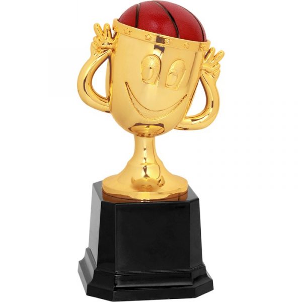 Basketball Ribbon Star Trophy