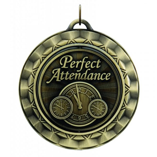 Circular Perfect Attendance Medal