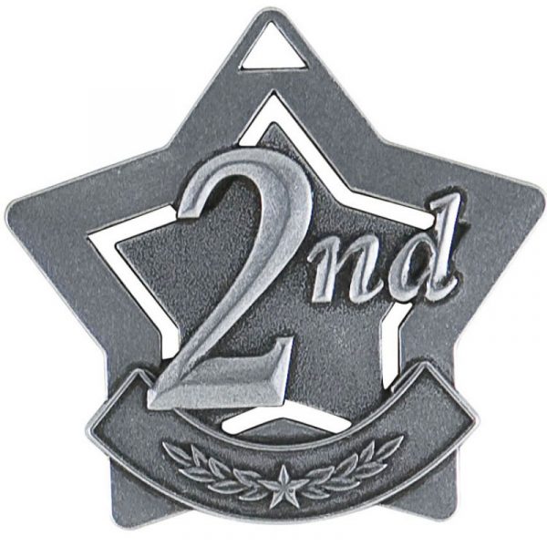 Star Shaped Second Place Medal