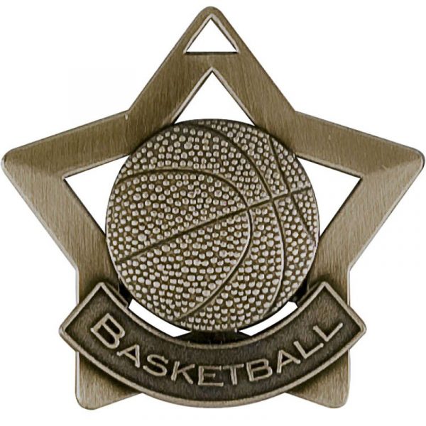 Star Shaped Basketball Medal