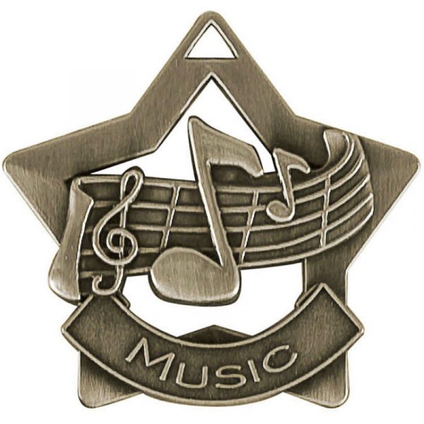 Star Shaped Music Medal