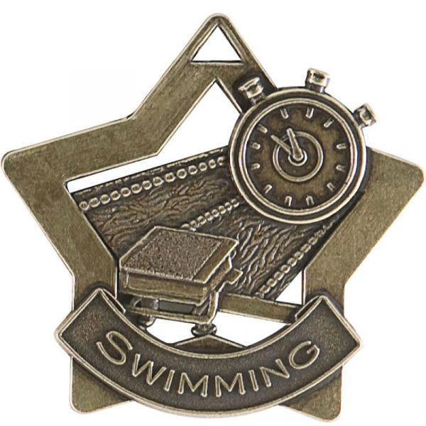 Star Shaped Swimming Medal