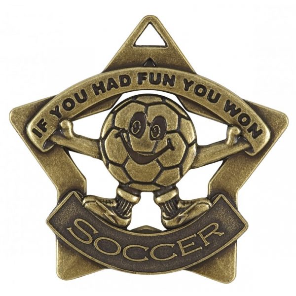 Star Shaped Soccer Medal