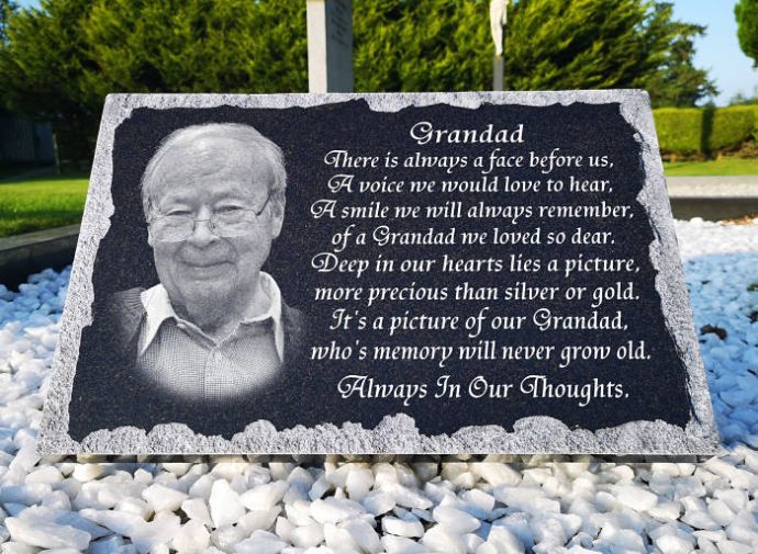 Outdoor Memorial Plaques with Photo