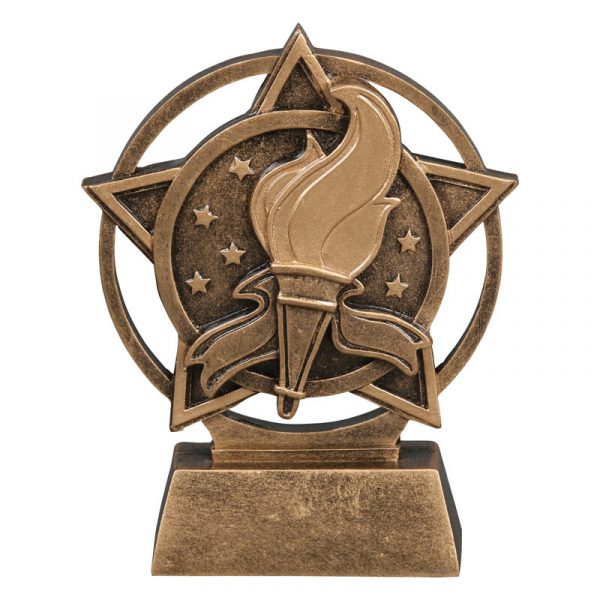 4 1/2" Orbit Academic Resin Trophy - Flame