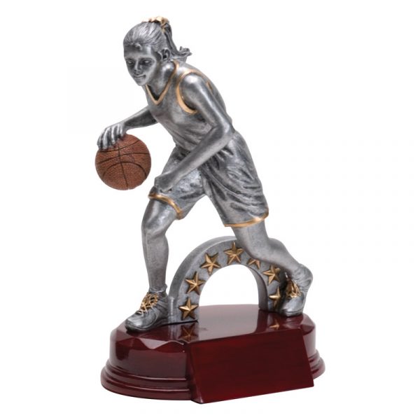 7.5" RFC Resin Trophy- Basketball Female